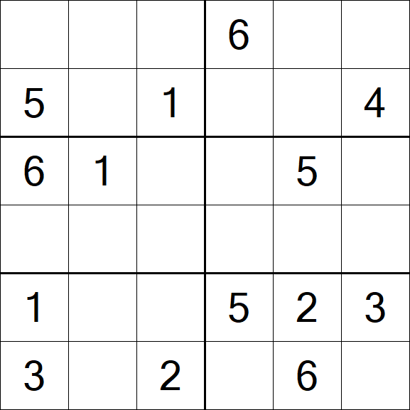 Sudoku 6x6 - Medio