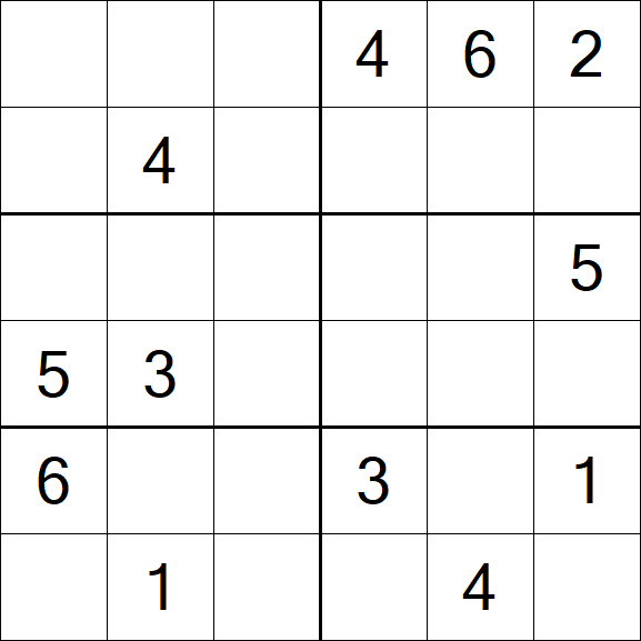 Sudoku 6x6 - Moyen