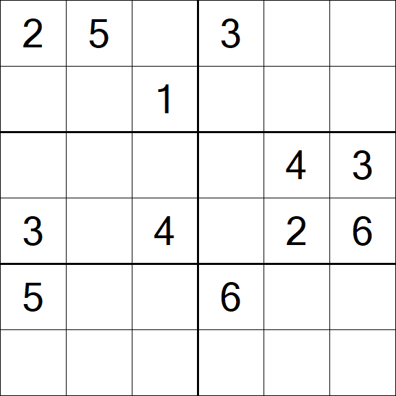 Sudoku 6x6 - Medio
