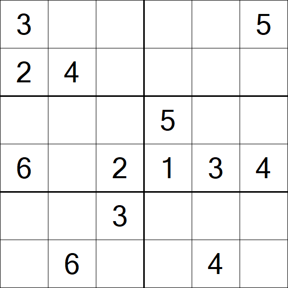 Sudoku 6x6 - Medio
