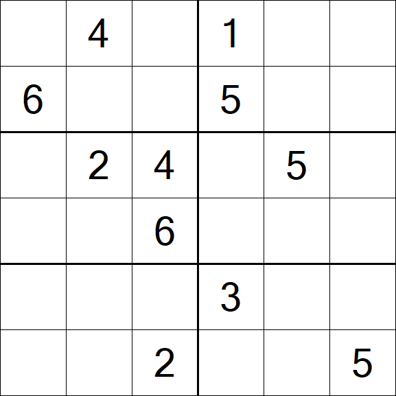 Sudoku 6x6 - Médio