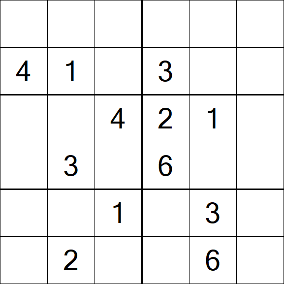 Sudoku 6x6 - Medium