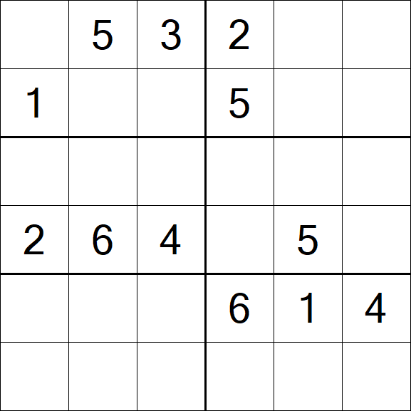 Sudoku 6x6 - Medium