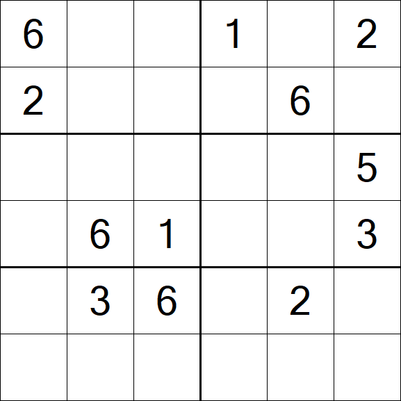Sudoku 6x6 - Medio