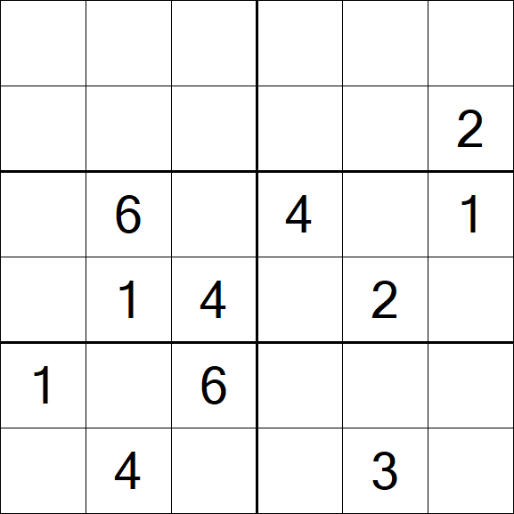 Sudoku 6x6 - Médio