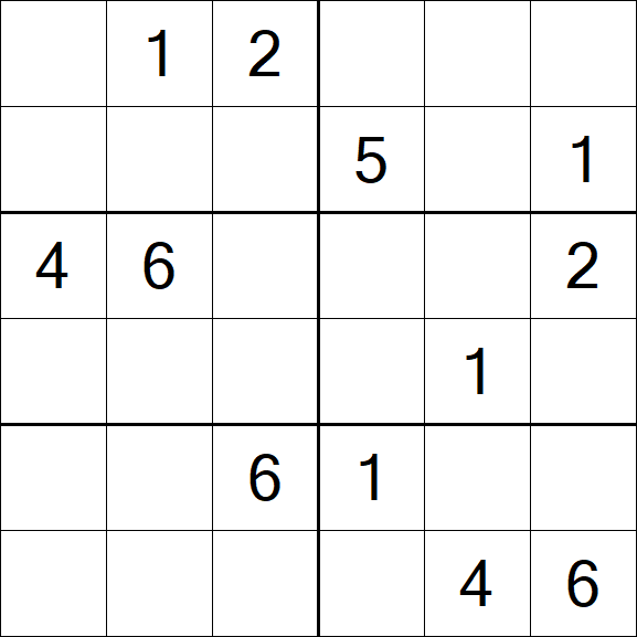 Sudoku 6x6 - Médio
