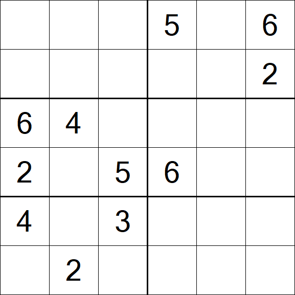 Sudoku 6x6 - Medio