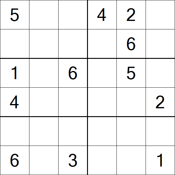 Sudoku 6x6 - Medium