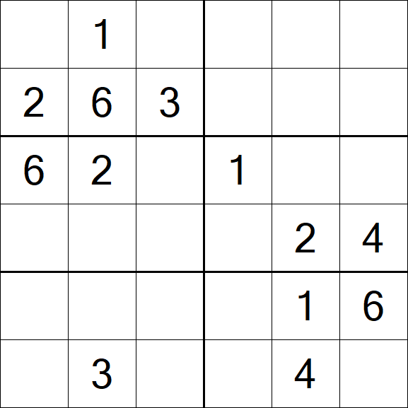 Sudoku 6x6 - Medium