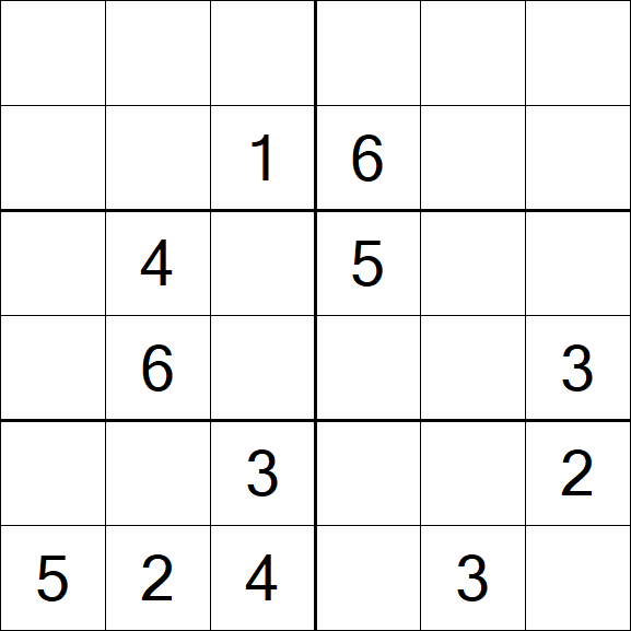 Sudoku 6x6 - Medium