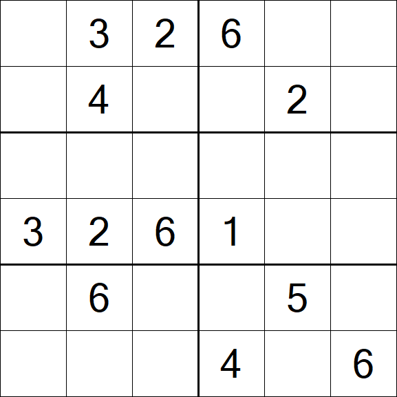 Sudoku 6x6 - Medium