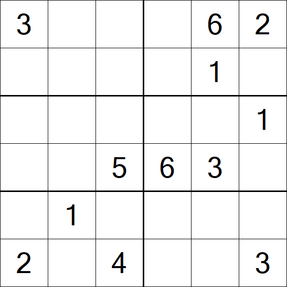 Sudoku 6x6 - Medium