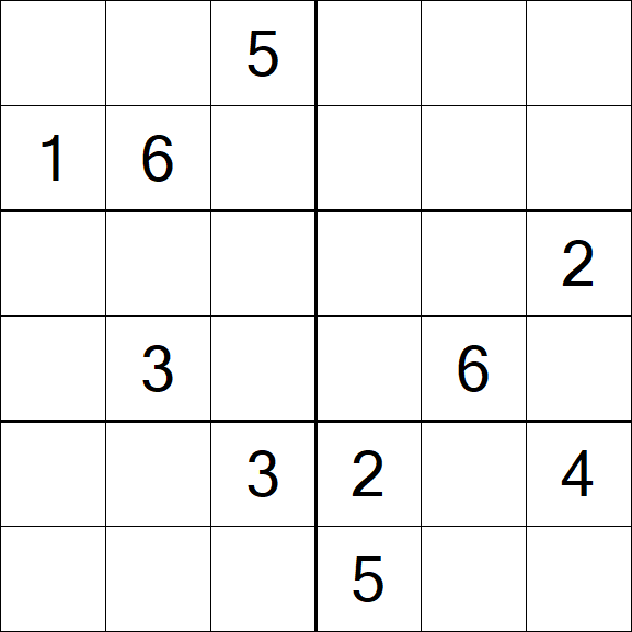 Sudoku 6x6 - Medium