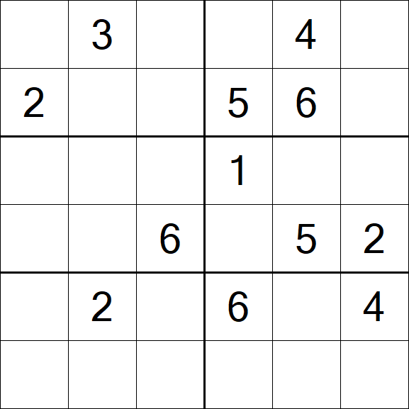 Sudoku 6x6 - Medium