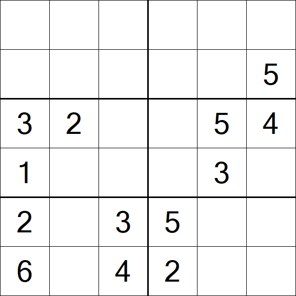 Sudoku 6x6 - Medium