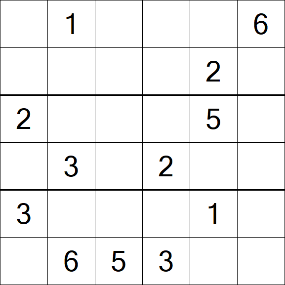 Sudoku 6x6 - Moyen