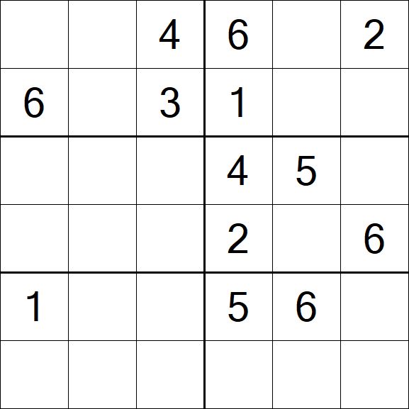 Sudoku 6x6 - Medium