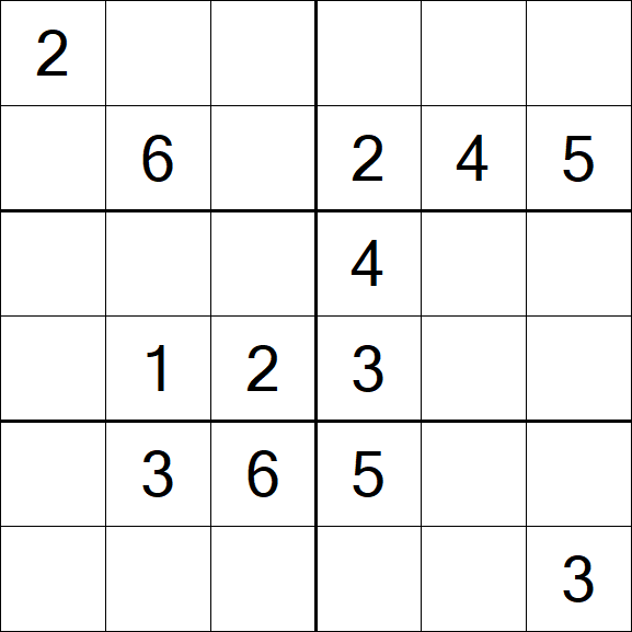 Sudoku 6x6 - Medium