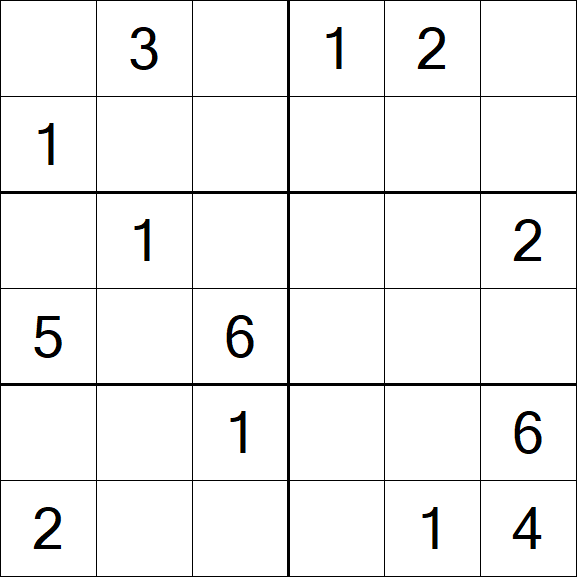 Sudoku 6x6 - Medium