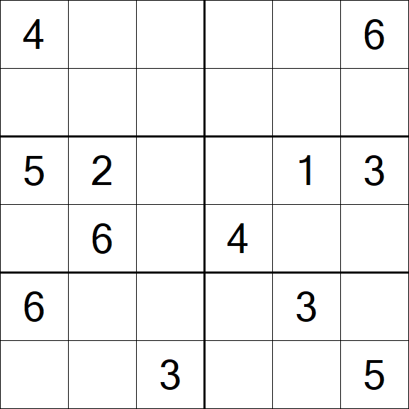 Sudoku 6x6 - Medium
