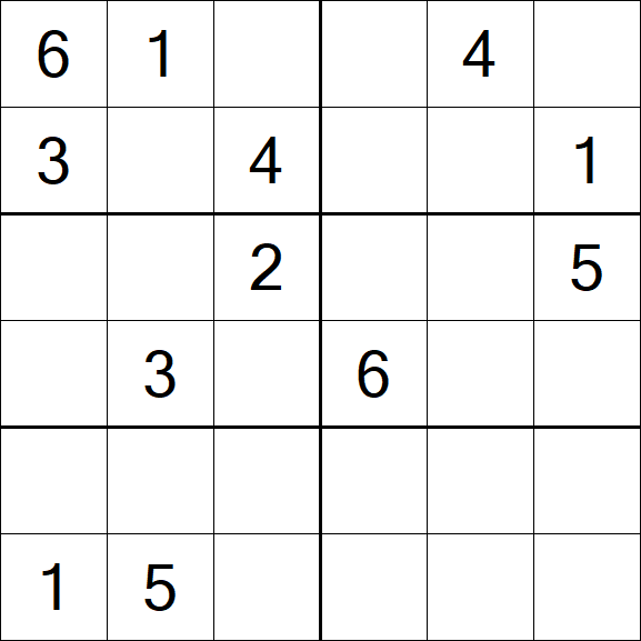 Sudoku 6x6 - Medium