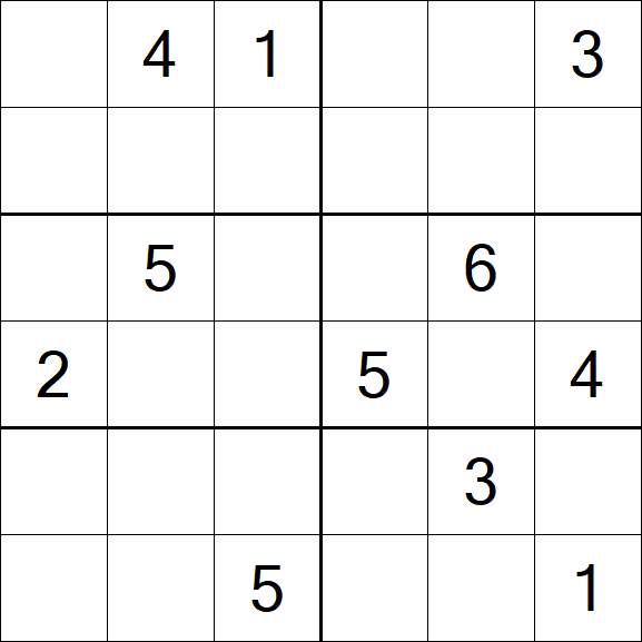 Sudoku 6x6 - Medio