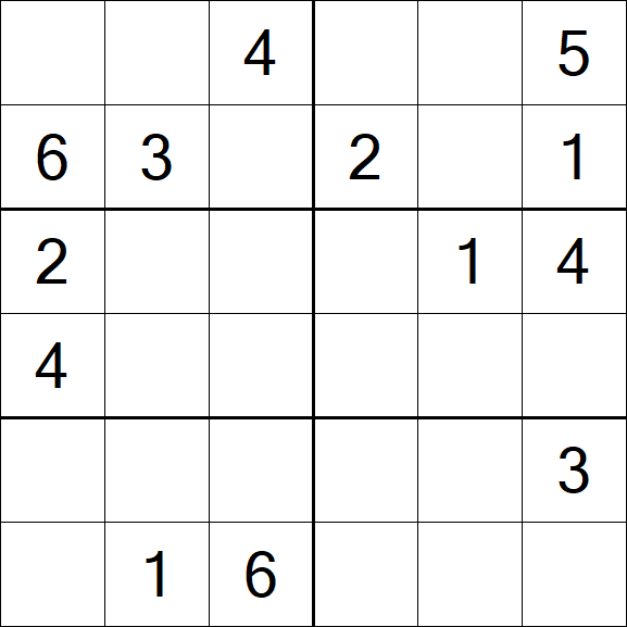 Sudoku 6x6 - Moyen