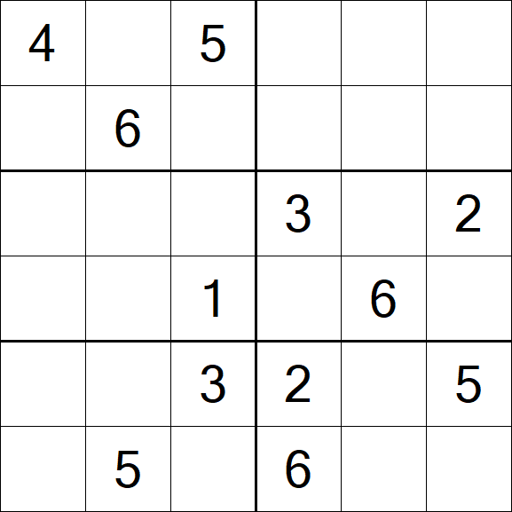 Sudoku 6x6 - Medio