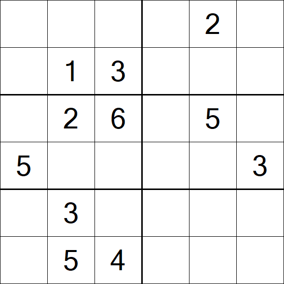 Sudoku 6x6 - Medio