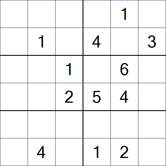 Sudoku 6x6 - Medio