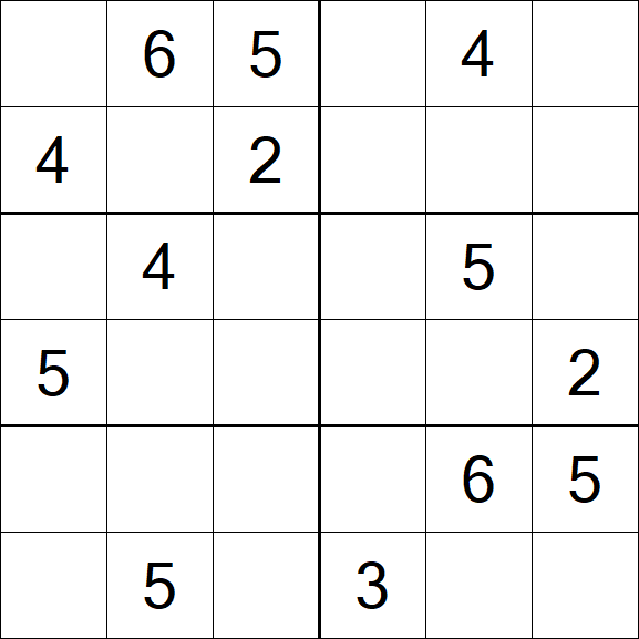 Sudoku 6x6 - Medio