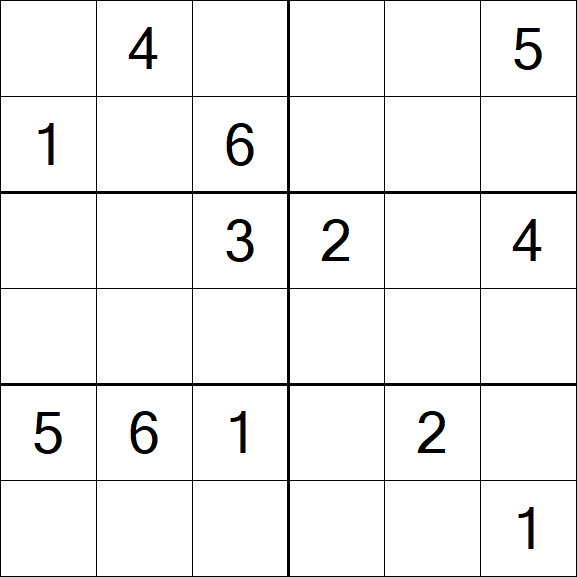 Sudoku 6x6 - Medio
