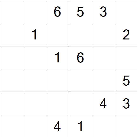Sudoku 6x6 - Medio