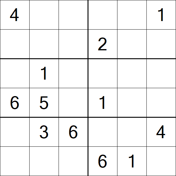 Sudoku 6x6 - Medio