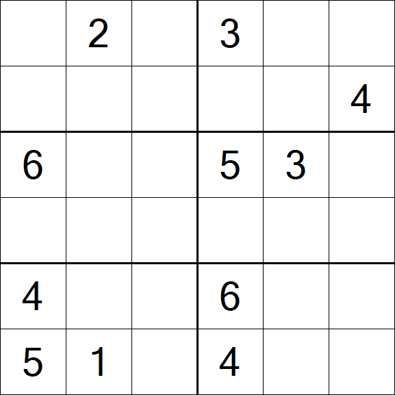 Sudoku 6x6 - Moyen