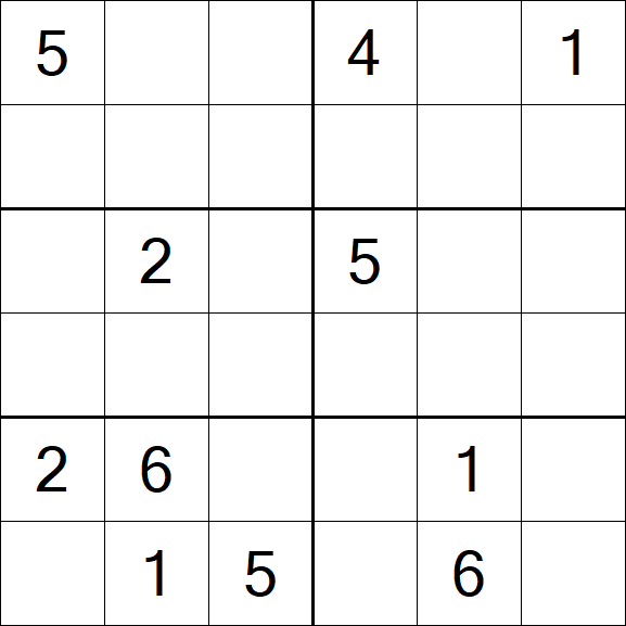 Sudoku 6x6 - Moyen