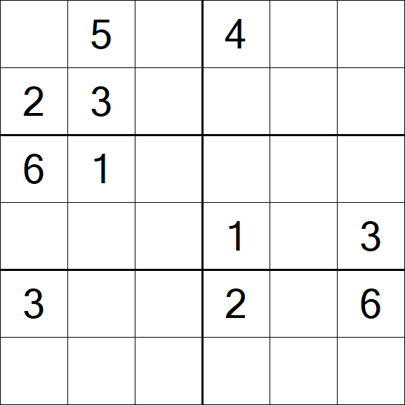 Sudoku 6x6 - Medio