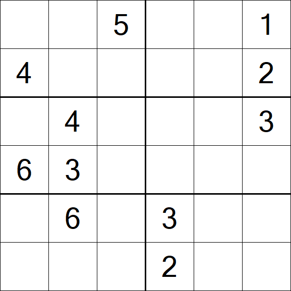 Sudoku 6x6 - Medio