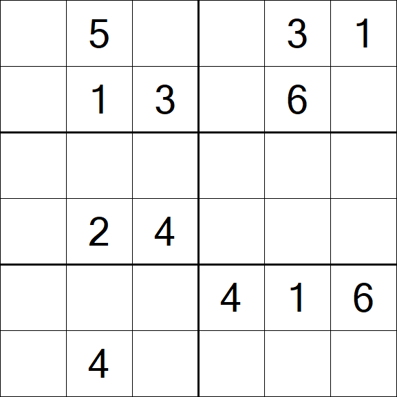 Sudoku 6x6 - Medio