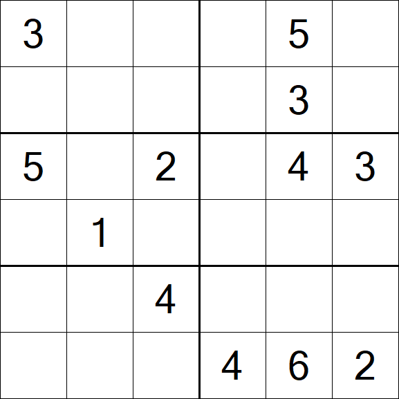 Sudoku 6x6 - Medio