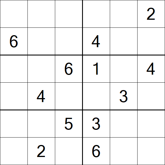 Sudoku 6x6 - Medio