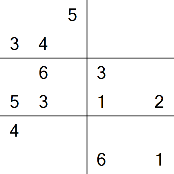 Sudoku 6x6 - Medio