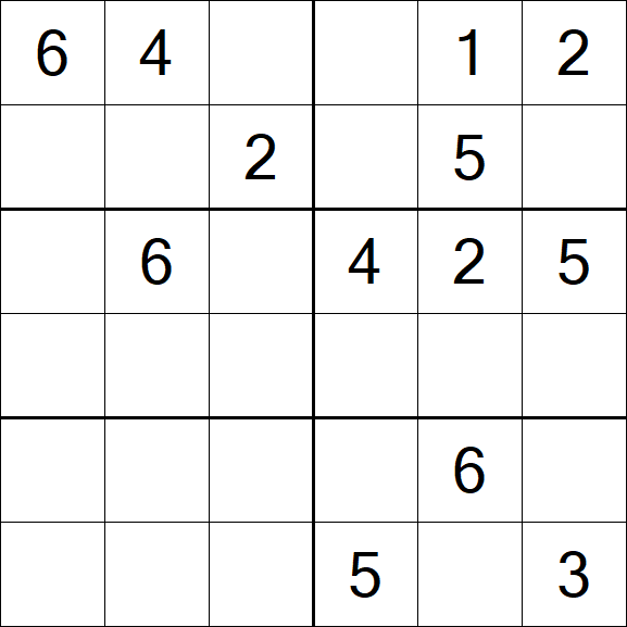 Sudoku 6x6 - Medio