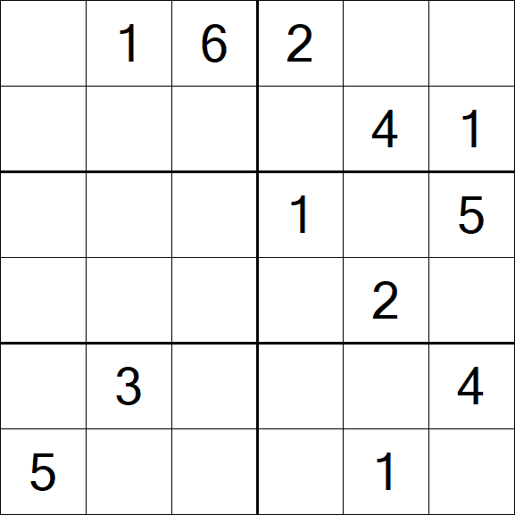 Sudoku 6x6 - Moyen