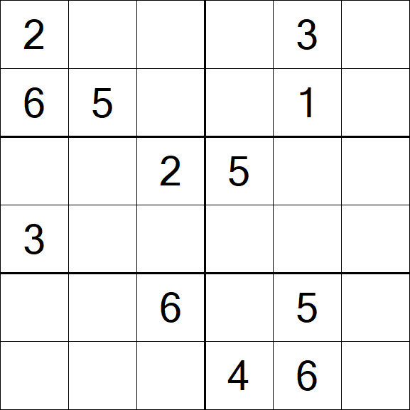 Sudoku 6x6 - Medio