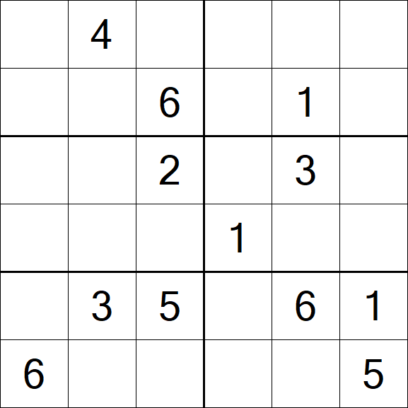 Sudoku 6x6 - Medium