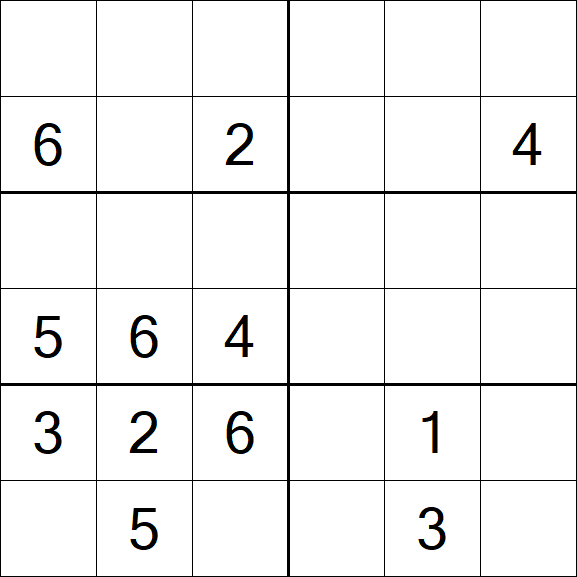Sudoku 6x6 - Medium