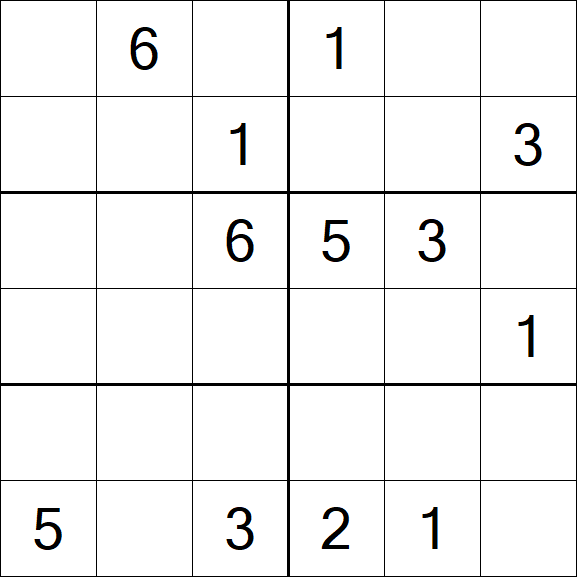 Sudoku 6x6 - Medium