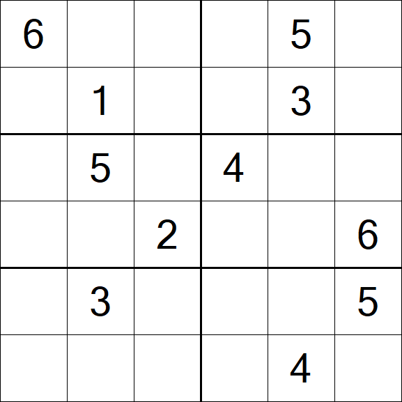 Sudoku 6x6 - Medium