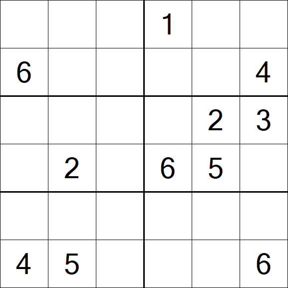 Sudoku 6x6 - Medium